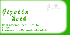 gizella meth business card